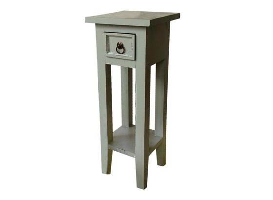Beistelltisch Mahagoni Grau lackiert - Grau, MODERN, Holz (25/67/25cm) Beistelltisch Mahagoni Grau lackiert - Grau, MODERN, Holz (25/67/25cm)