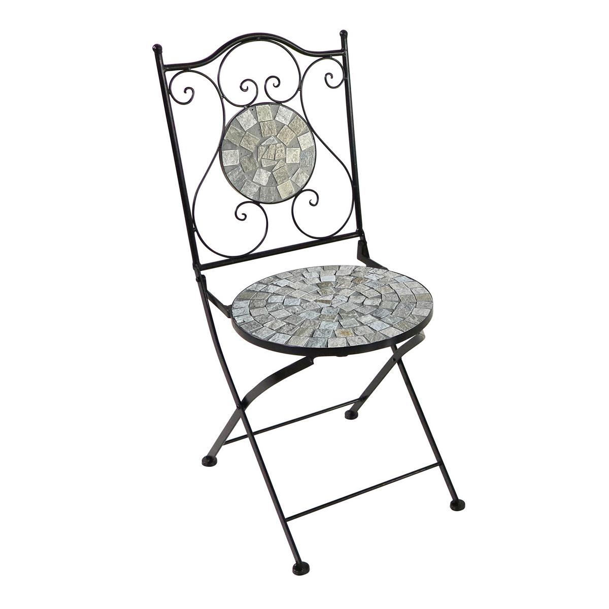 Gartenset Amelie Beige - Beige/Schwarz, Basics, Keramik/Metall (60/75cm) - Ambia Garden