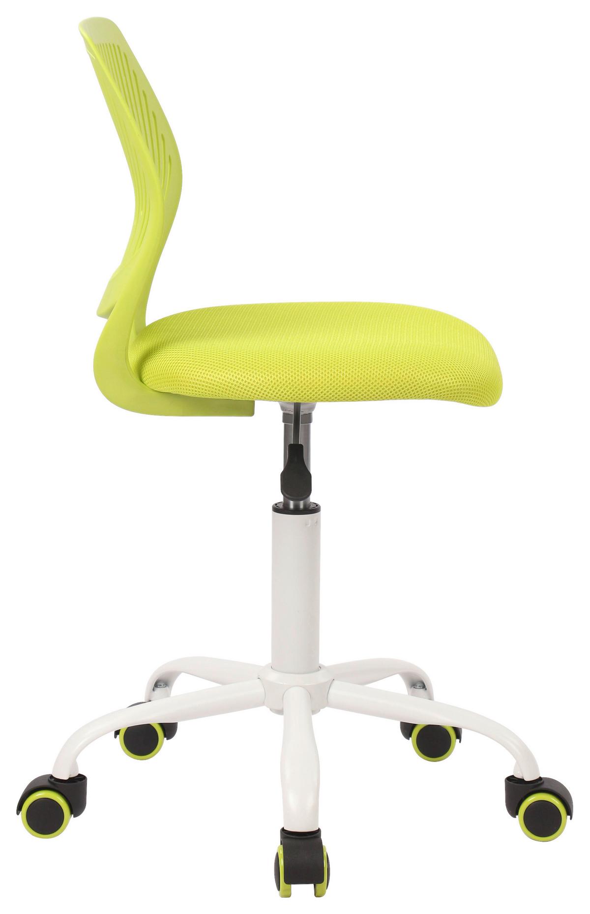 Otočná židle Kira Zelená cca. 40x87x44cm - bílá/zelená, Moderní, kov/dřevo (40/87/44cm) - Mömax