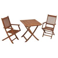 Balkonset Rio Set 3tlg. - Naturfarben, MODERN, Holz - Gardenson