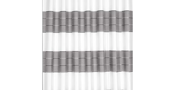 Vorhang mit Schlaufen und Band Nadine 140x245 cm Silber/ Weiß - Silberfarben, KONVENTIONELL, Textil (140/245cm) - Luca Bessoni