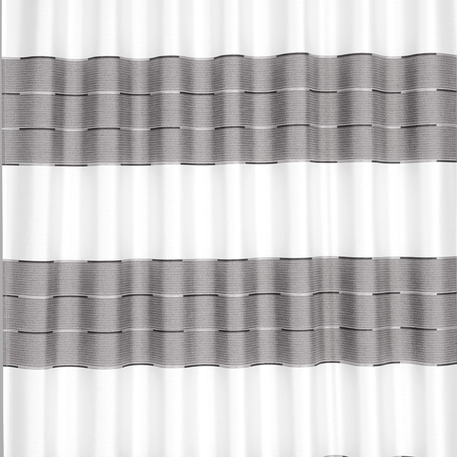 Vorhang mit Schlaufen und Band Nadine 140x245 cm Silber/ Weiß - Silberfarben, KONVENTIONELL, Textil (140/245cm) - Luca Bessoni