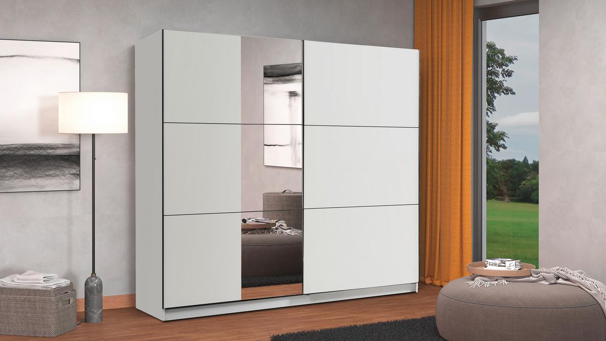 Tolóajtós Szekrény Sierra 236/210 Cm - fehér, Basics, faalapú anyag (236,5/210/62,5cm)