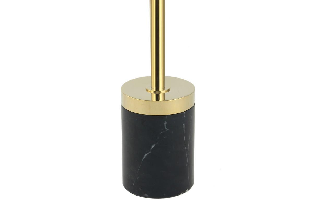 Beistelltisch Lana 125 Goldfarben/schwarz B: 53 Cm - Goldfarben/Schwarz, Design, Glas/Stein (46/46/53cm) - Kayoom