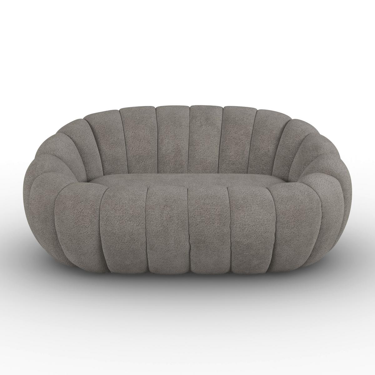 Pohovka LENA, tmavosivá ženilka, max. 280 kg - svetlohnedá/tmavosivá, Modern, drevo/textil (148/62/92cm) - Bessagi Home