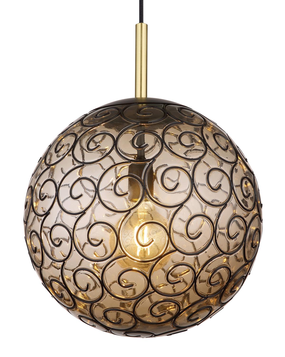 Hängeleuchte 15659h1 - Goldfarben/Schwarz, KONVENTIONELL, Kunststoff/Metall (35/120cm) - Globo