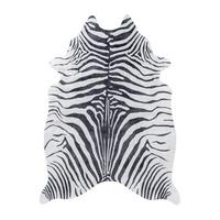 Fellteppich Etosha - Schwarz/Weiß, Design, Textil (150/200cm) - Novel