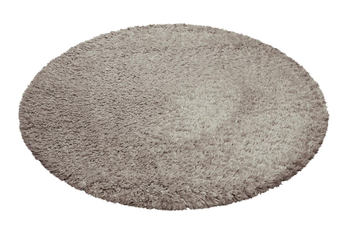 Hochflor Teppich Sandfarben Yogi Rund Ø 80 cm - Sandfarben, KONVENTIONELL, Textil (80cm) - Esprit