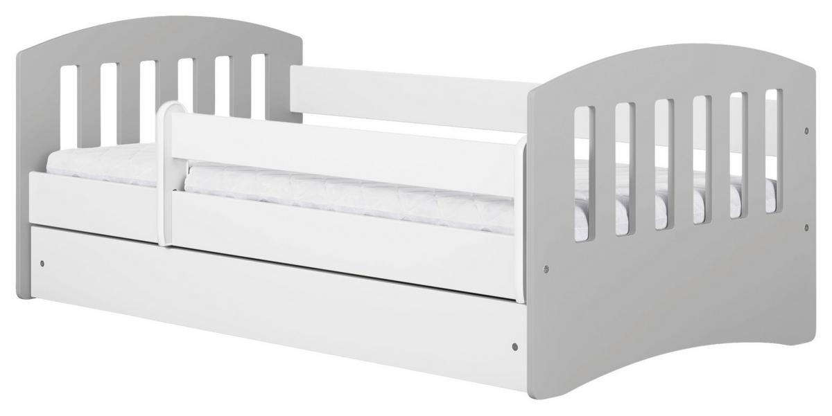 KINDER-/JUNIORBETT Classic Grau/Weiß 80x160cm - Birkefarben/Weiß, MODERN, Holz/Holzwerkstoff (80/160cm) - MID.YOU