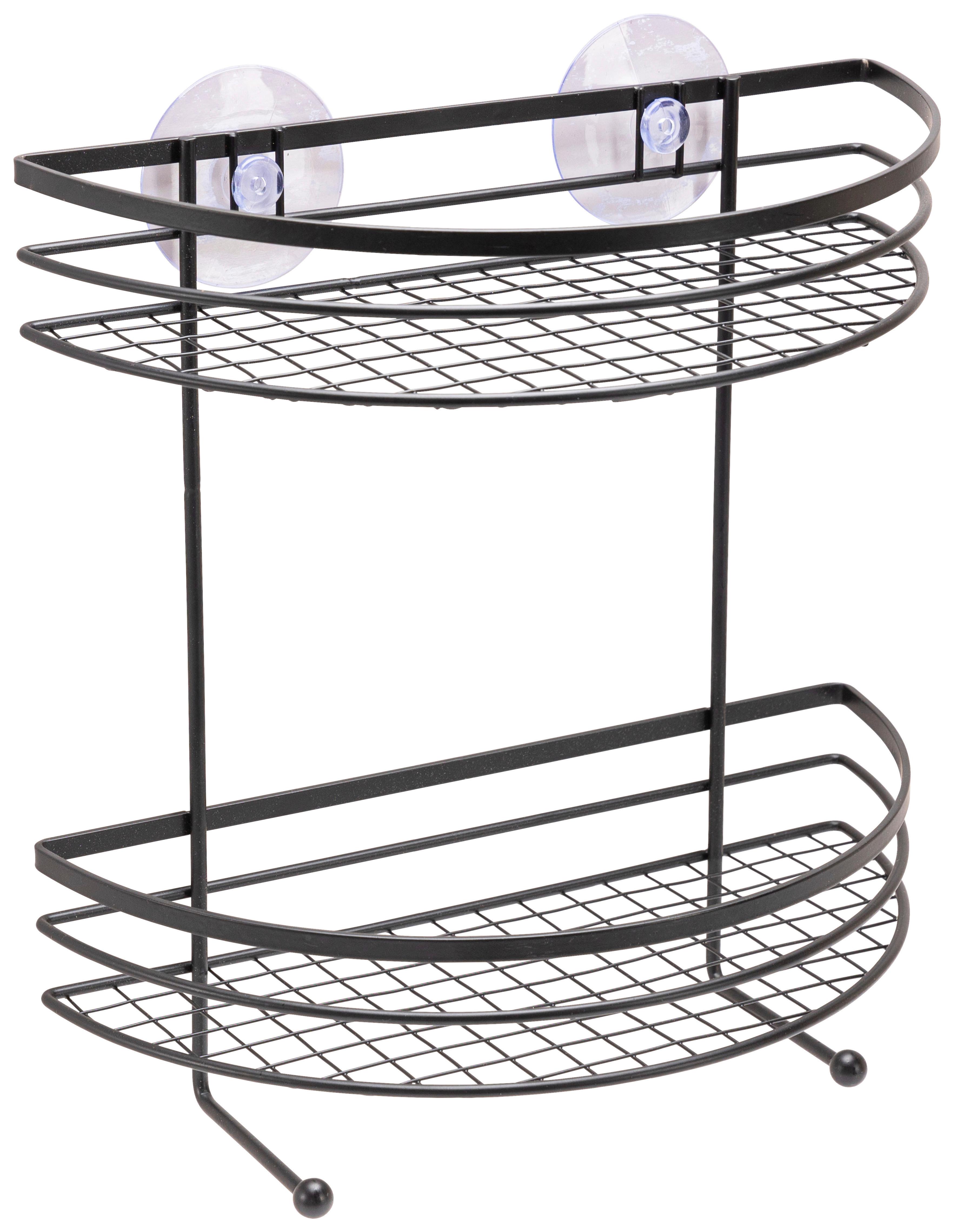 Duschregal Napoli 3 B992483-4 - Schwarz, KONVENTIONELL, Metall (24/12/25cm) - Ondega