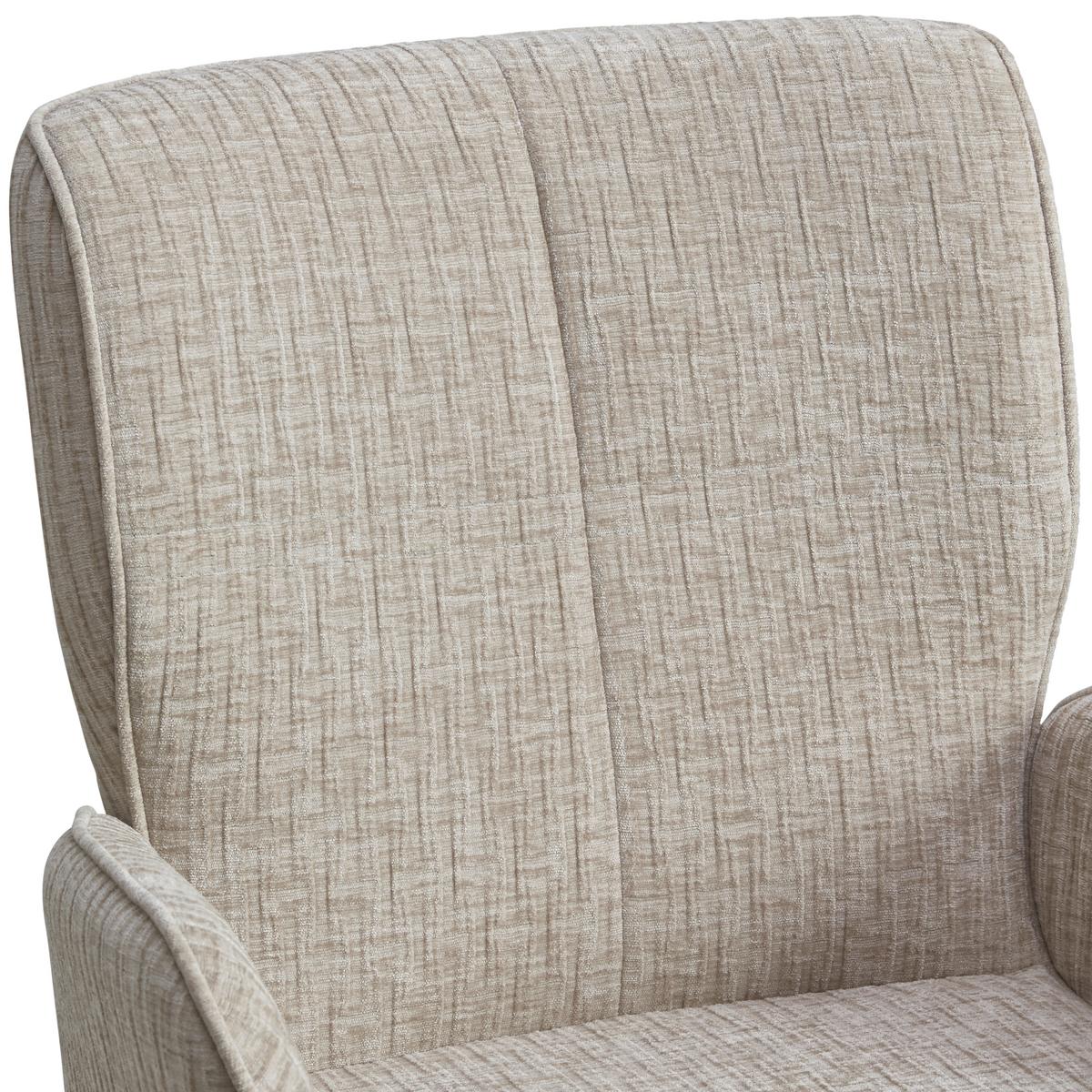 Armlehnstuhl Xilo Schwarz/beige Gepolstert - Beige/Schwarz, LIFESTYLE, Holz/Textil (60/89/63cm) - MID.YOU