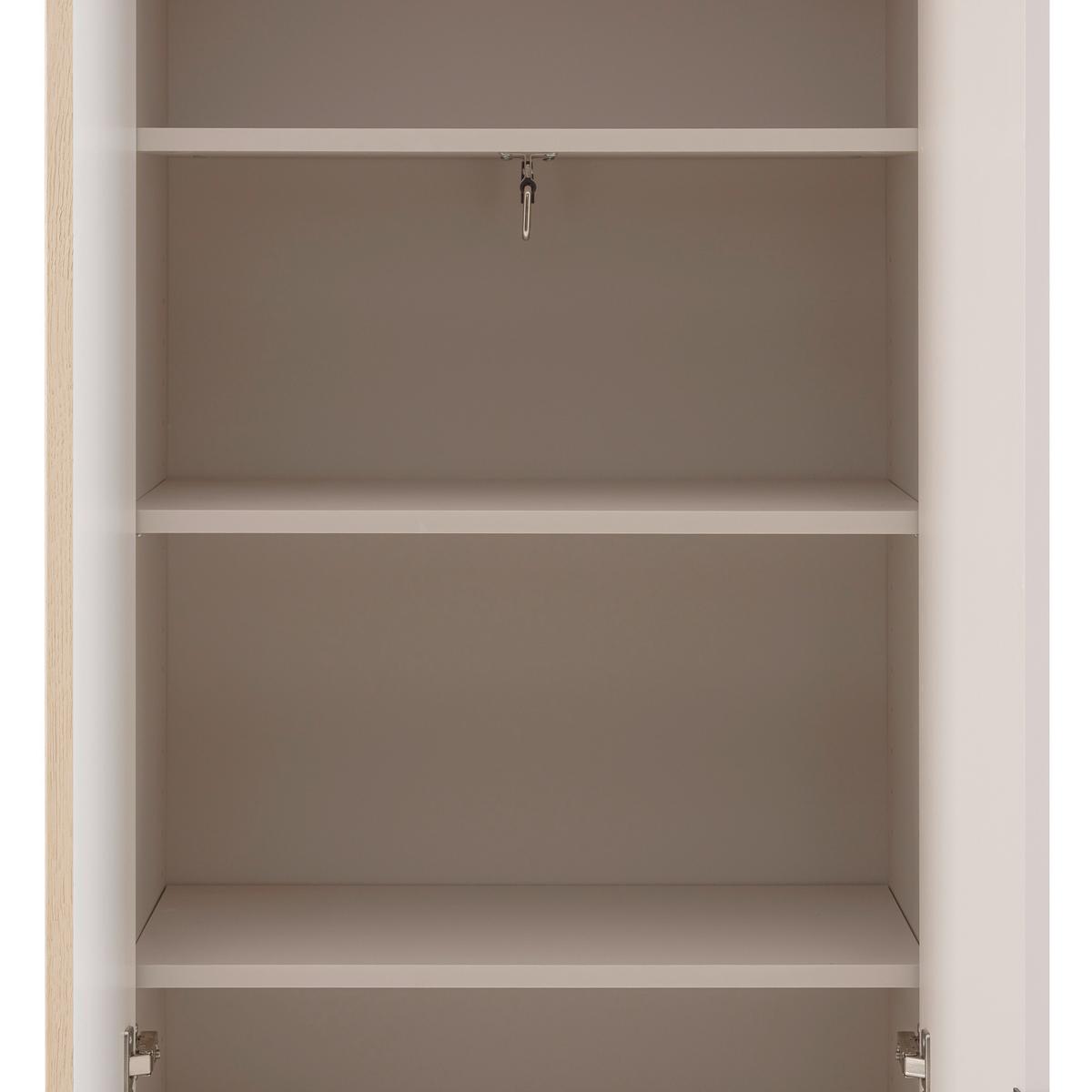 Predsieňová skriňa dekor dub/kašmír - čierna/kašmírová, Modern, kompozitné drevo/plast (60/195/40cm) - Mömax