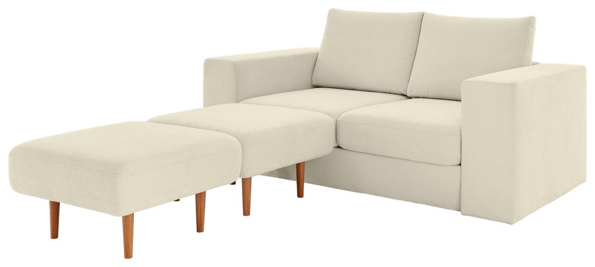 Viersitzer-Sofa Looks V-1 - Eichefarben/Creme, Design, Textil (252/96/107cm) - LOOKS by W.Joop