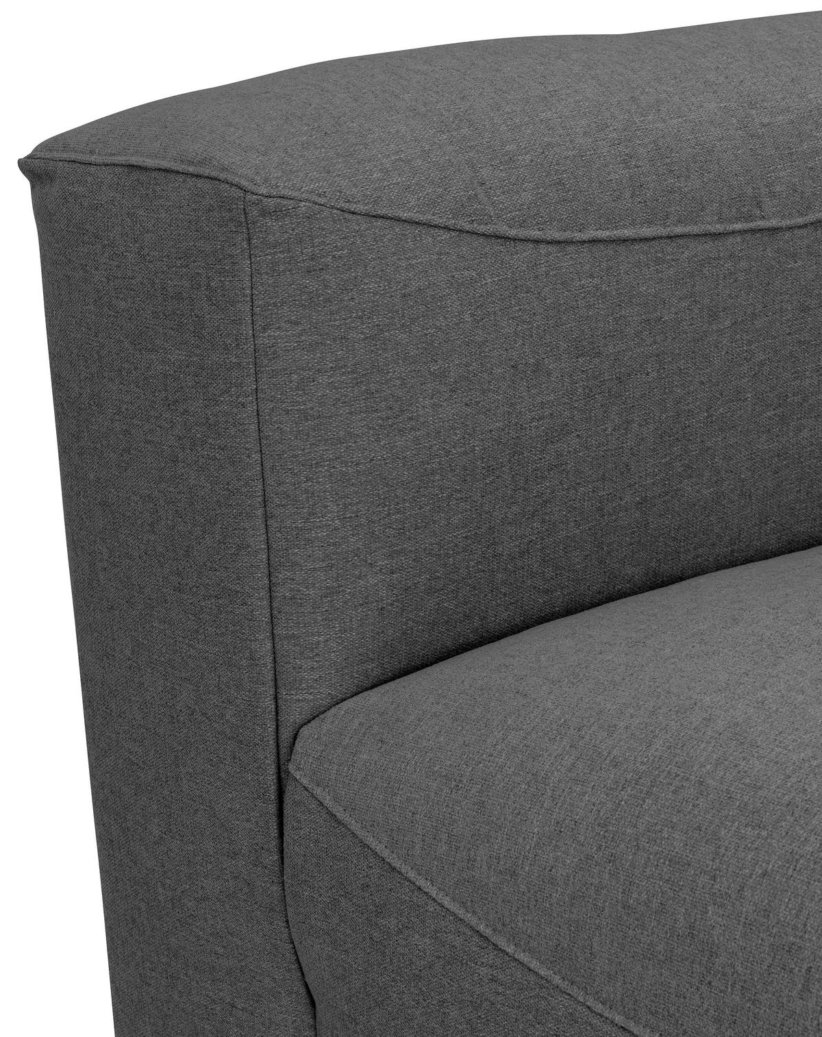 Eckelement Lena Anthrazit Flachgewebe - Anthrazit, Design, Textil (100/73/100cm) - Max Winzer