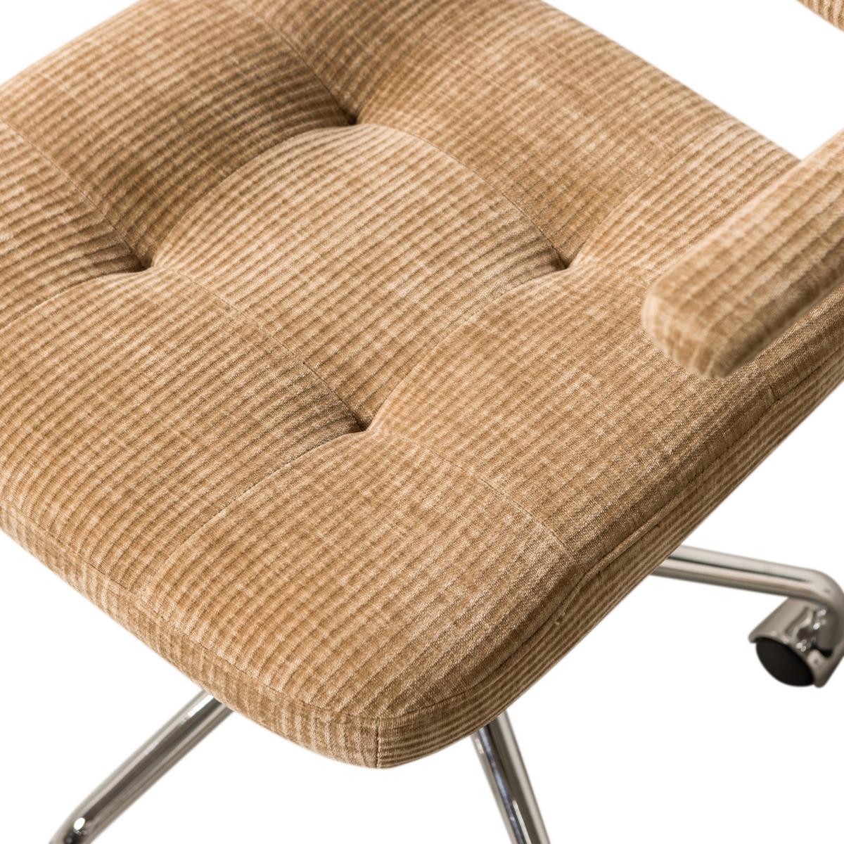 Drehstuhl Kova Sandfarben B: 54cm - Sandfarben/Chromfarben, MODERN, Kunststoff/Textil (54/87/60cm) - Livetastic