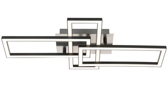 LED-Deckenleuchte Ivona - Schwarz/Nickelfarben, MODERN, Kunststoff/Metall (64/34/8cm) - Luca Bessoni