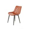 Stuhl Cecil Kaffeefarben Gesteppt 2er-Set - Braun, LIFESTYLE, Textil/Metall (51/80/60cm) - Kayoom