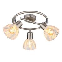 Strahler Zachery Nickelfarben D: 46 cm - Nickelfarben, KONVENTIONELL, Glas/Metall (46/19cm) - Globo