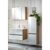 Badmöbel-Set 4-Tlg. inkl. LED Helsinki, Weiß/Eiche - Eichefarben/Weiß, KONVENTIONELL, Glas/Holzwerkstoff (120cm) - Held