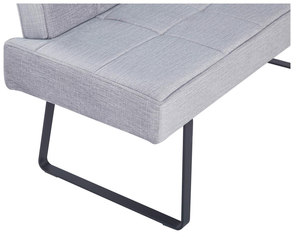 Sitzbank Tilos Mit Lehne Samt Hellbraun, B: 140 Cm - Hellbraun, KONVENTIONELL, Textil/Metall (140/88/62cm) - MID.YOU