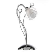Tischleuchte 4775/L - Chromfarben, KONVENTIONELL, Glas/Metall (23/35cm)