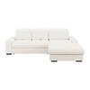 Ecksofa mit Bettfunktion Malaga New Chenille Creme - Creme/Schwarz, KONVENTIONELL, Textil (286/203cm) - Ondega