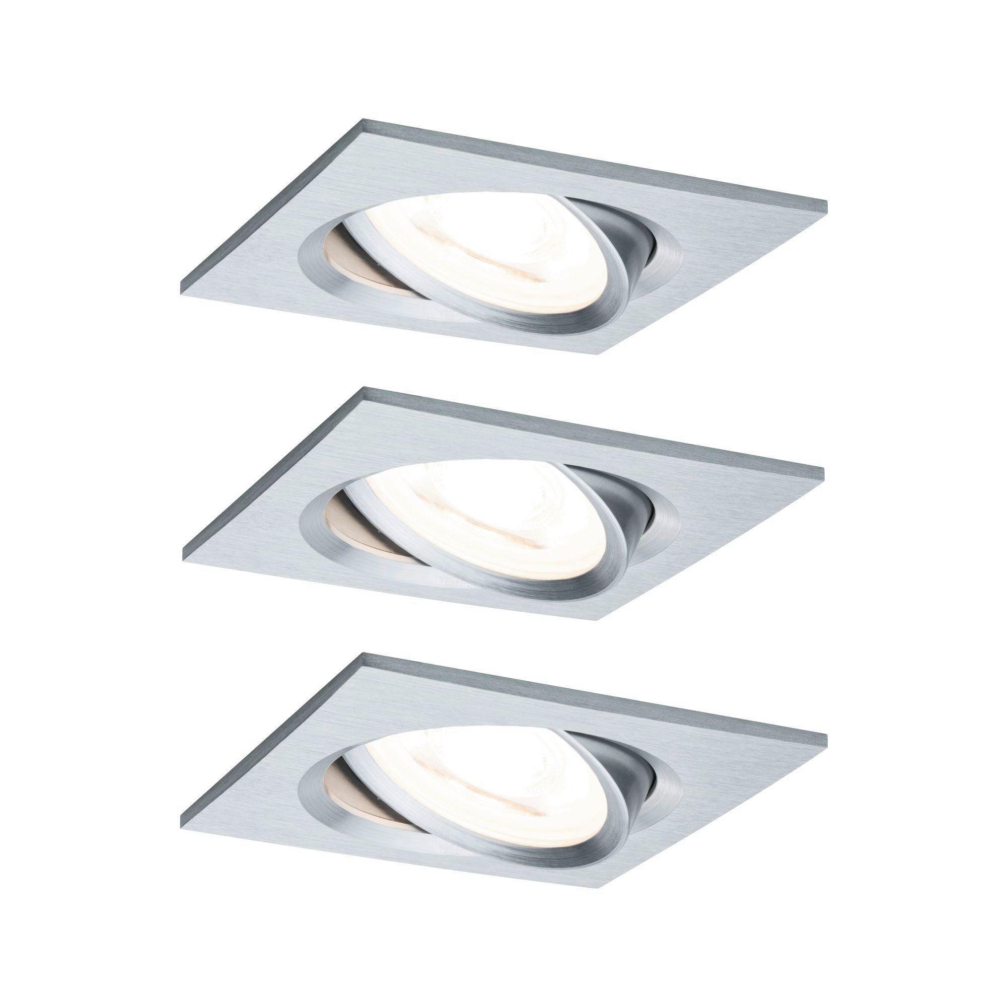Deckenleuchte 3er-Set B: 8,4 cm 1-Flammig, Quadratisch - Basics (8,4cm) - Paulmann