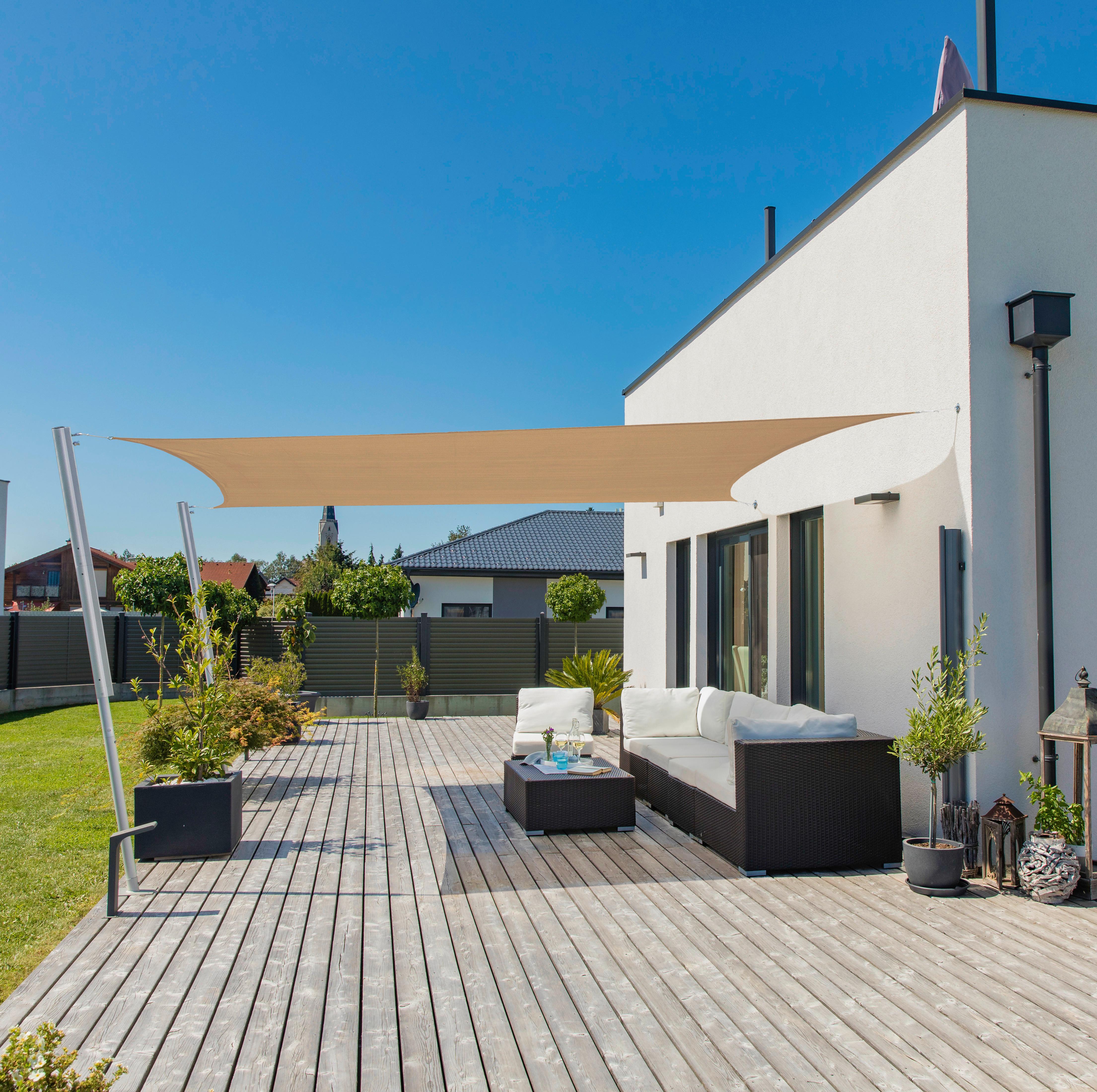 Sonnensegel Rechteck 3x4 m - Beige, Basics (300/400cm)