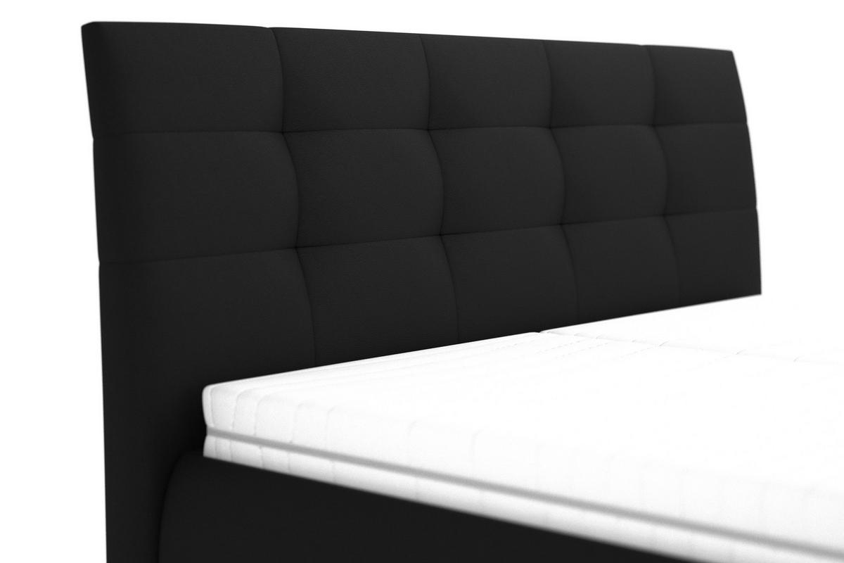 Čalouněná postel s roštem Universe, 160x200, černá - černá, Moderní, textil (160/200cm)
