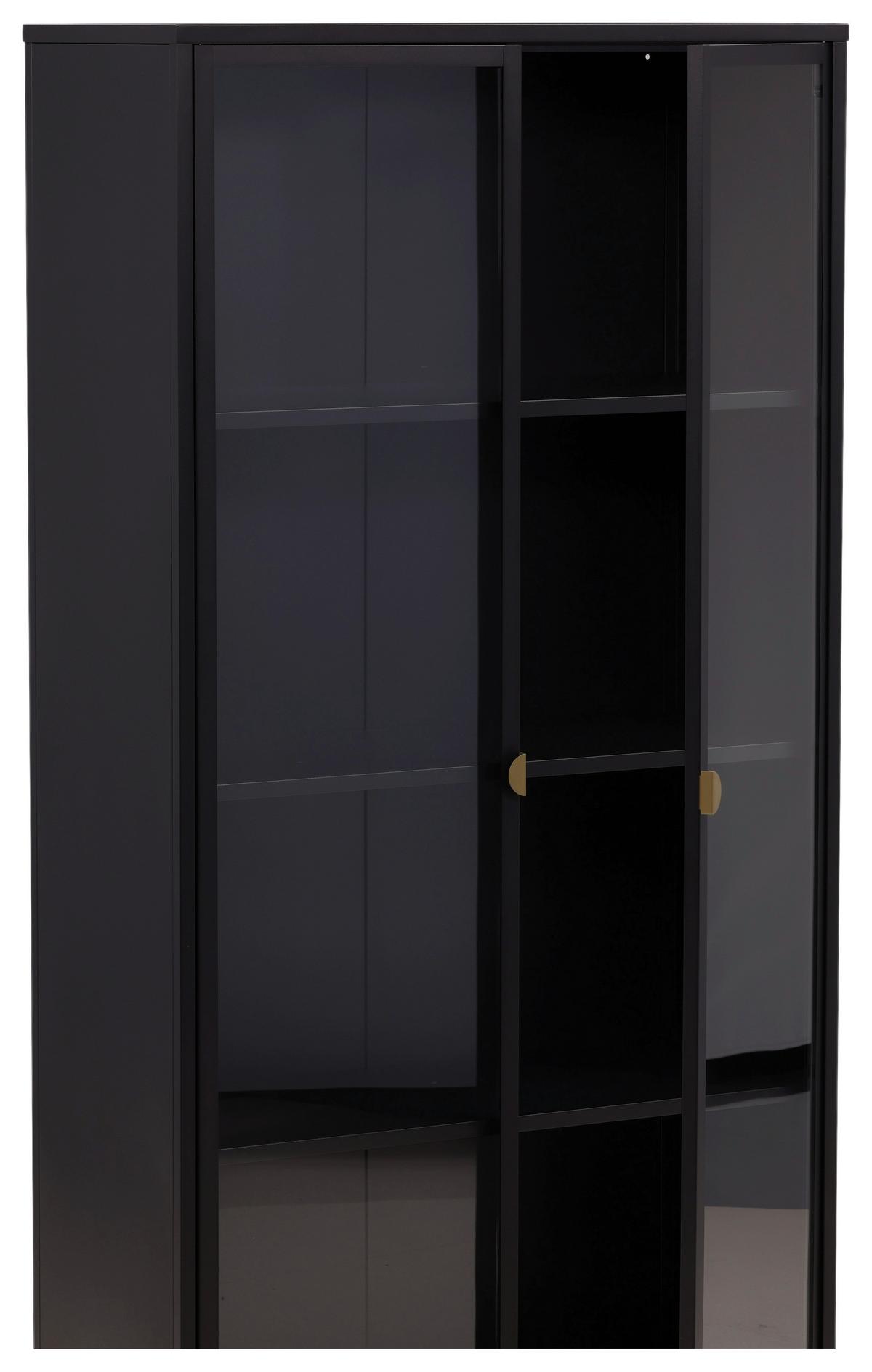 Sideboard Piring Schwarz B: 90 Cm - Schwarz, Design, Metall (90/190/40cm) - Livetastic