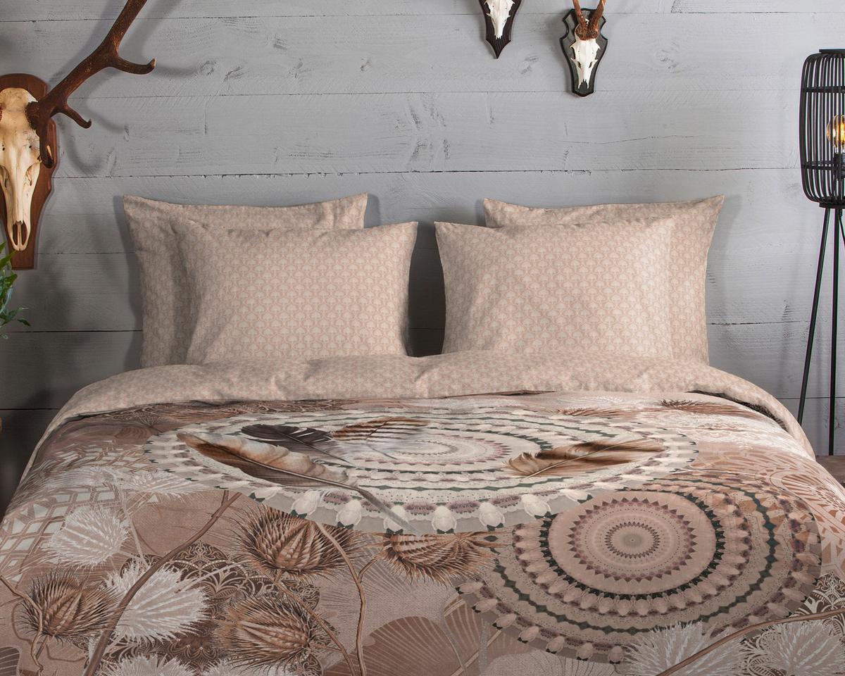 BETTWÄSCHE RINGHDA - Taupe/Sandfarben, Design, Textil (140/200cm)
