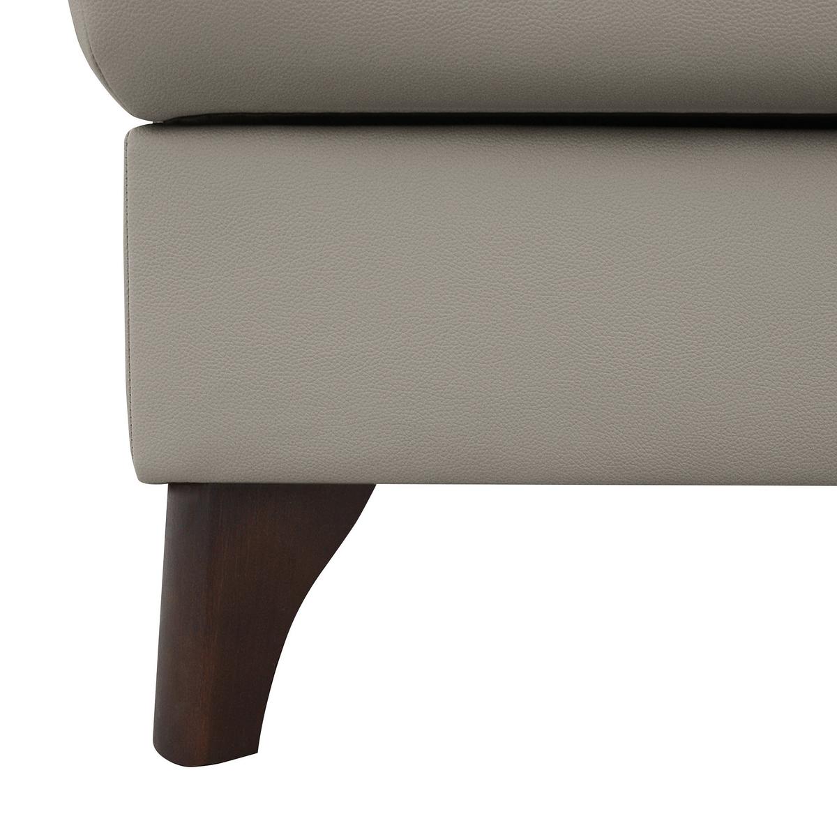 Ecksofa Nordic Plantinfarben S: 168x238 cm - Platinfarben/Buchefarben, Design, Leder/Textil (168/238cm) - Livetastic