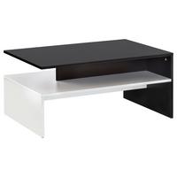 Couchtisch mit Ablagefach Murphy, Schwarz/Weiß - Schwarz/Weiß, MODERN, Holzwerkstoff (90/60/43cm) - MID.YOU