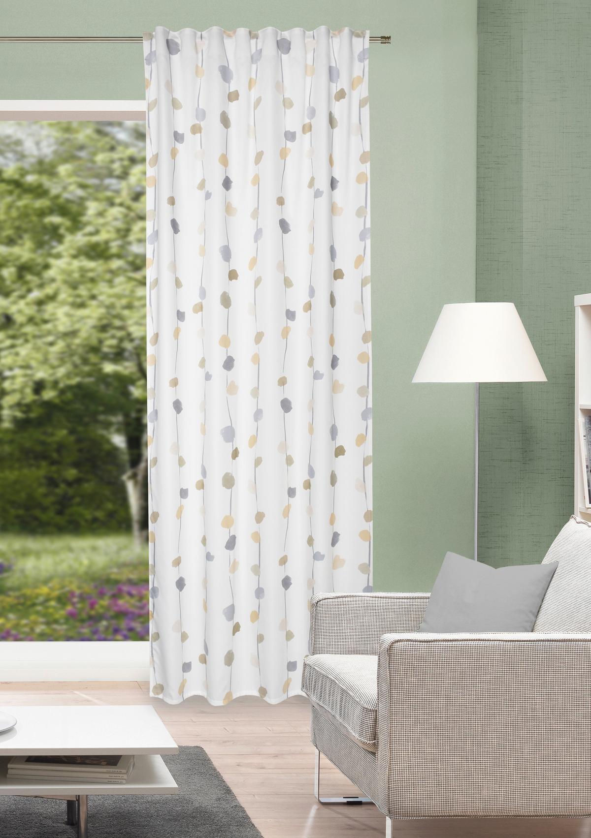 Fertigvorhang Effie - Naturfarben, KONVENTIONELL, Textil (135/245cm)