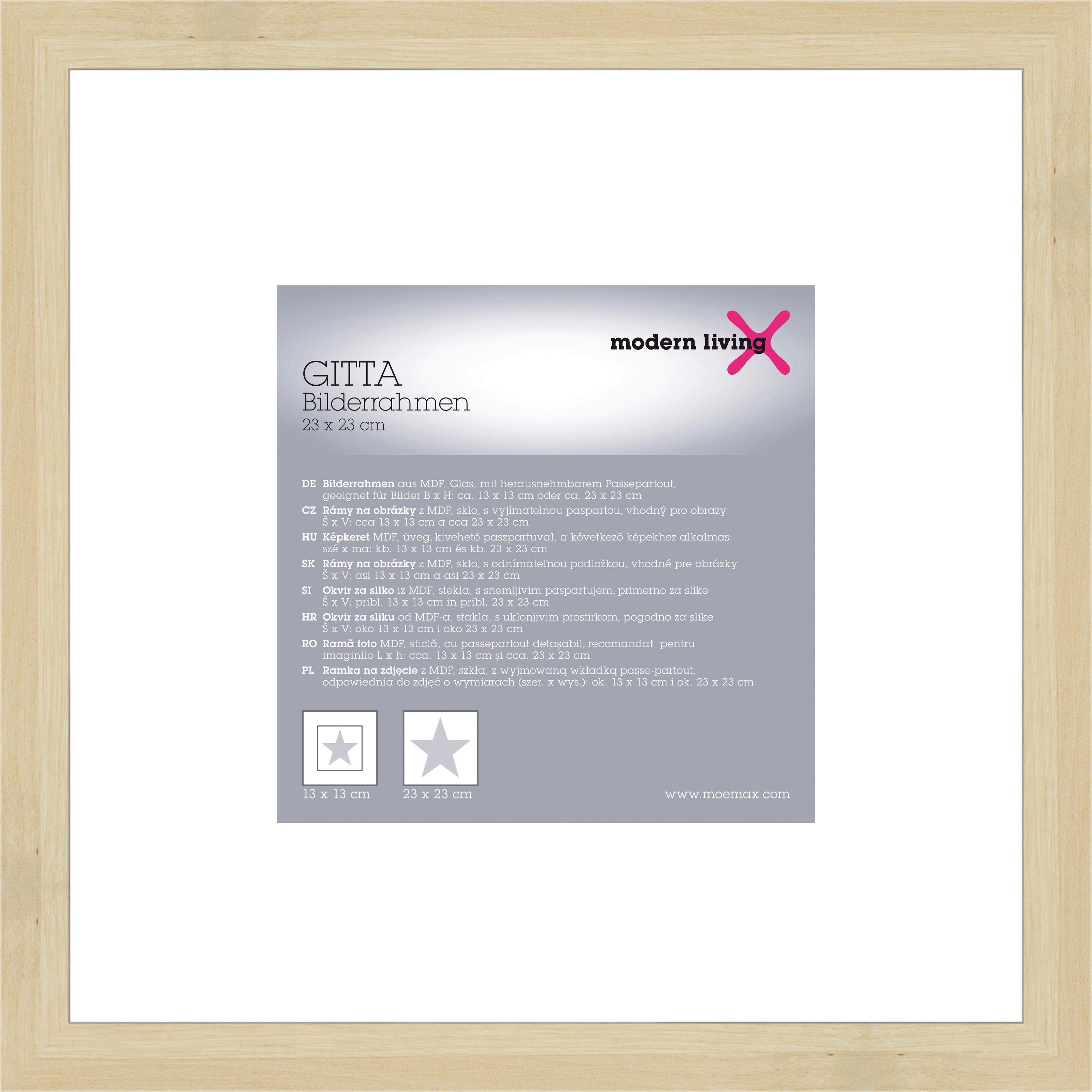 Rám na obrazy Gitta - farba duba, Basics, drevo (25,2/25,2/3,6cm) - Modern Living