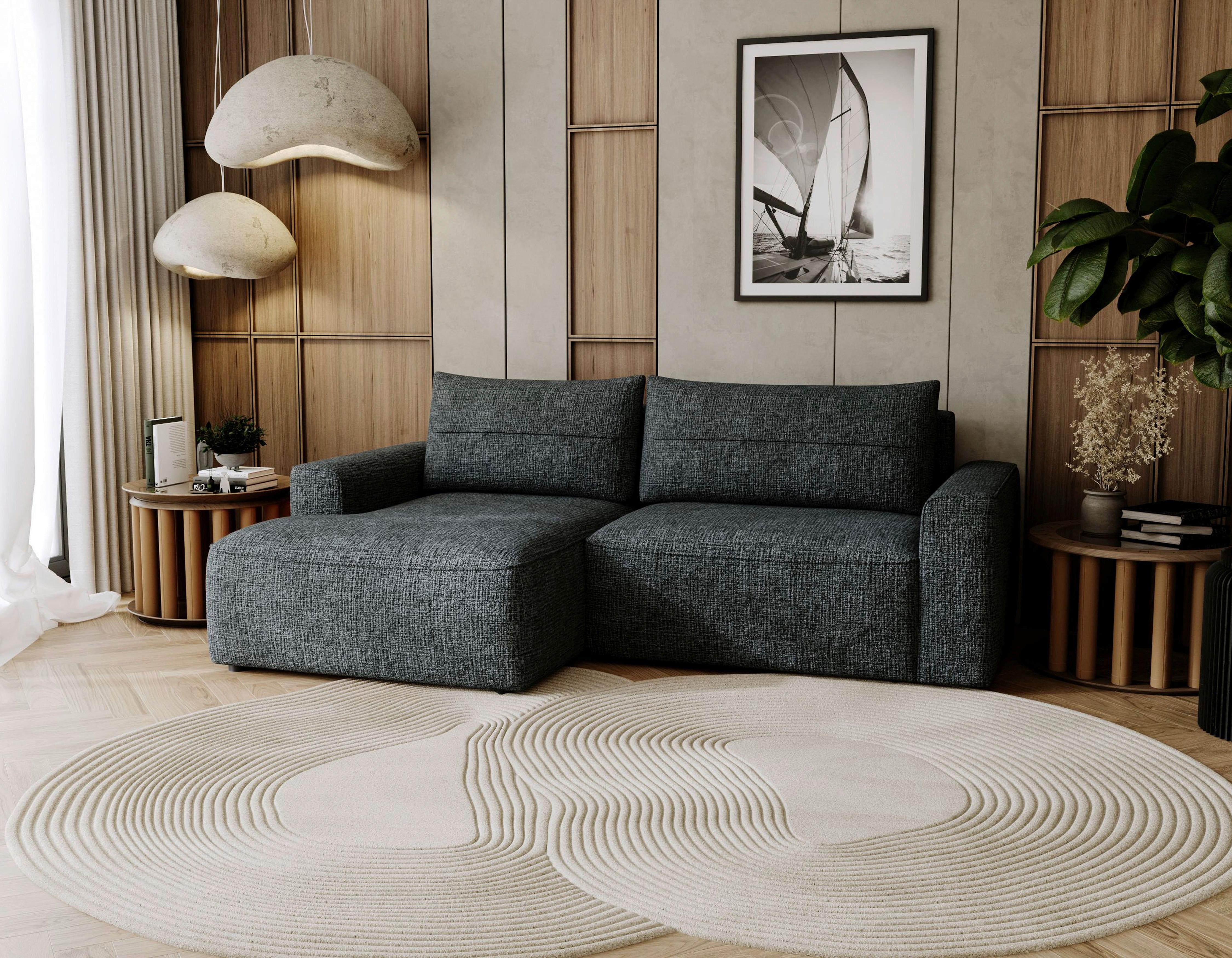 Lullo Anthrazit S: 144x233 Cm - Anthrazit/Schwarz, Design, Textil (144/233cm) - Livetastic