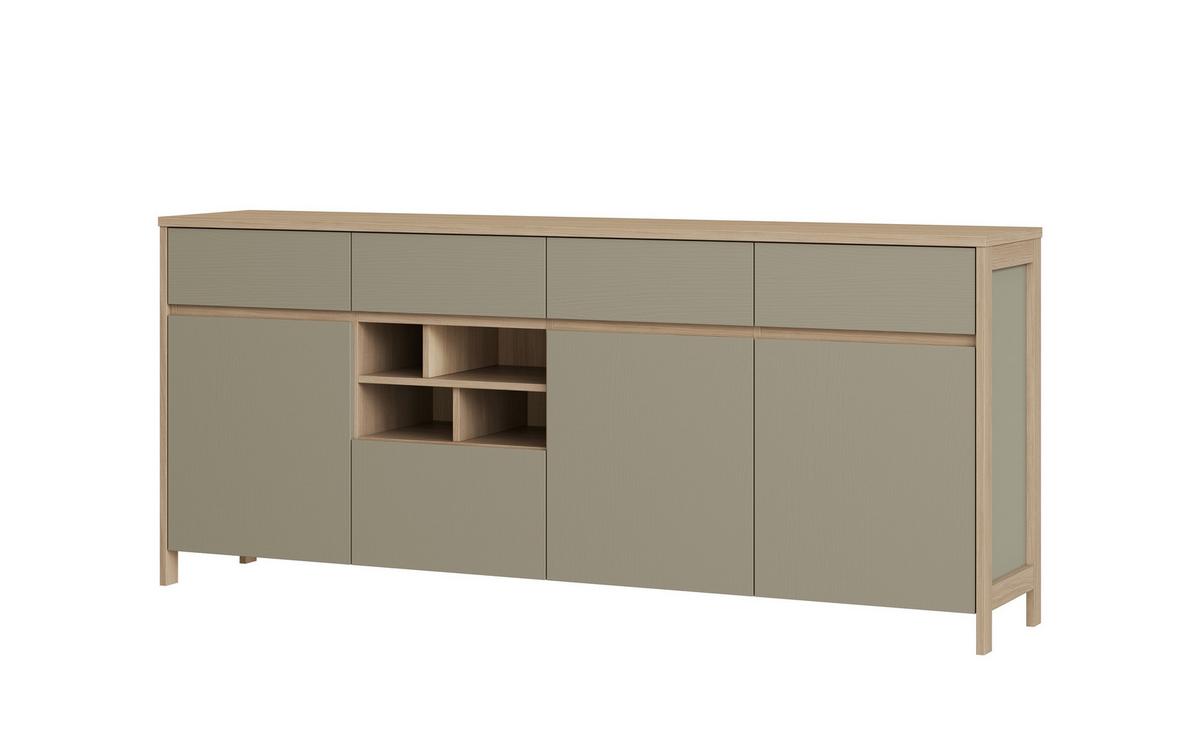Sideboard Stranda Eukalyptus/Holzfarben - Eichefarben/Eukalyptusholzfarben, Design, Holzwerkstoff (193/85/39cm) - MID.YOU