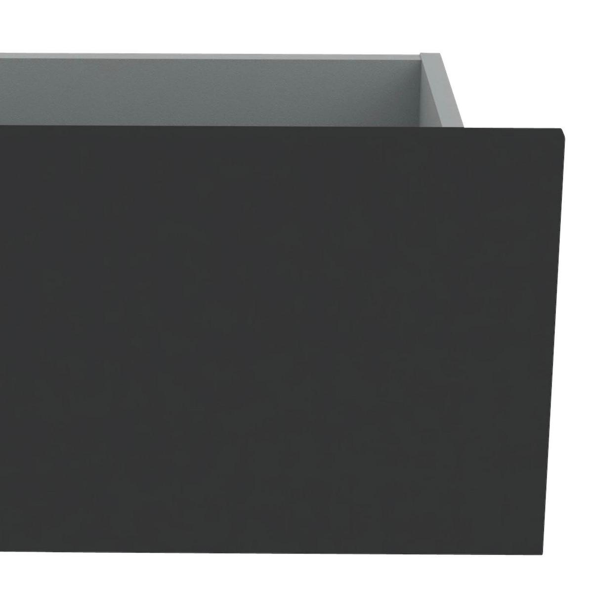 Schubkasteneinsatz Unit B: 45,3 Cm, Anthrazit Hochglanz - Anthrazit, MODERN, Holzwerkstoff (45,3/21,9/36,6cm) - Ondega
