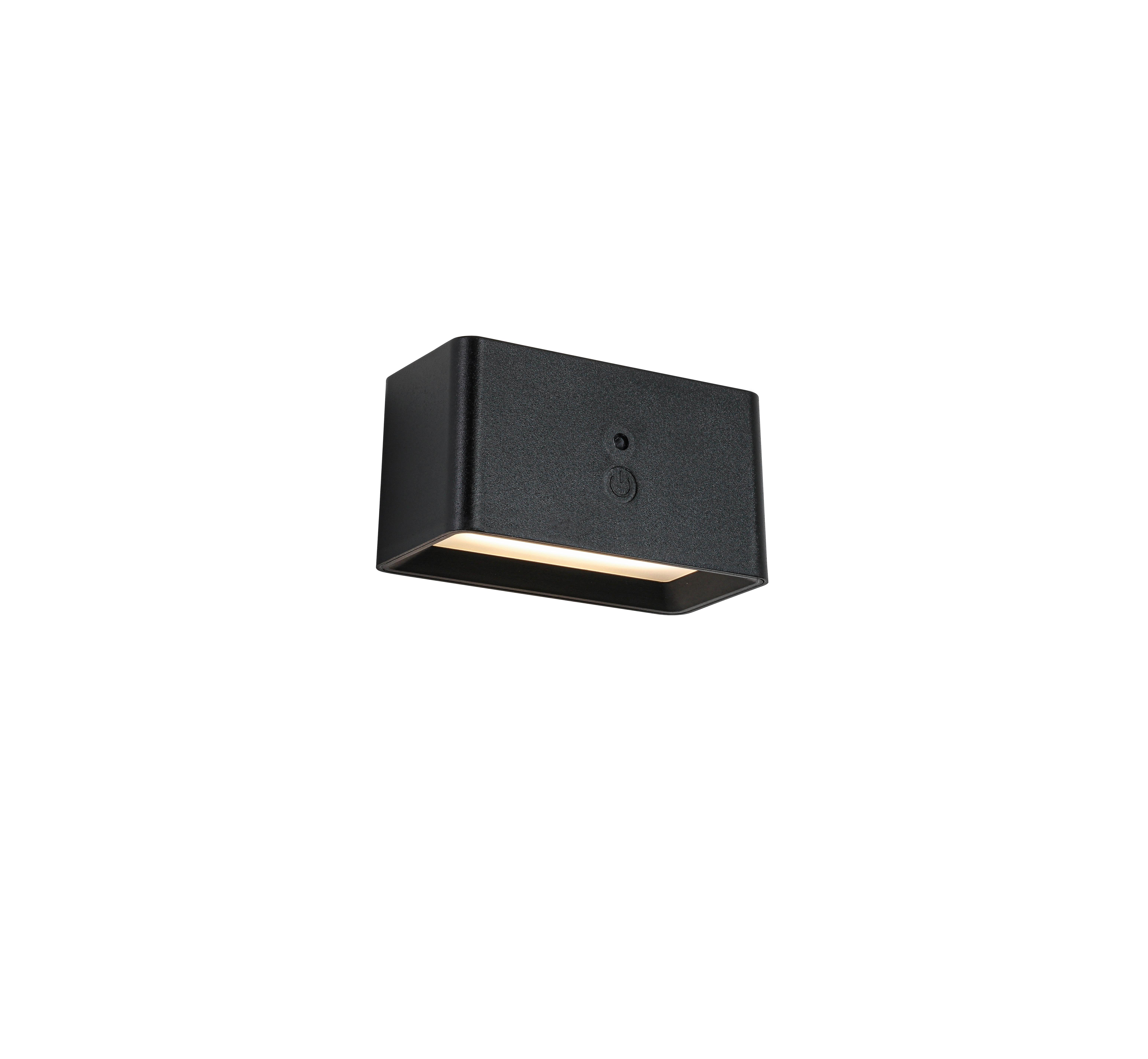 NÁSTENNÉ LED SVIETIDLO TILOU - čierna, Modern, kov/plast (12/6,6/6,5cm) - Mömax