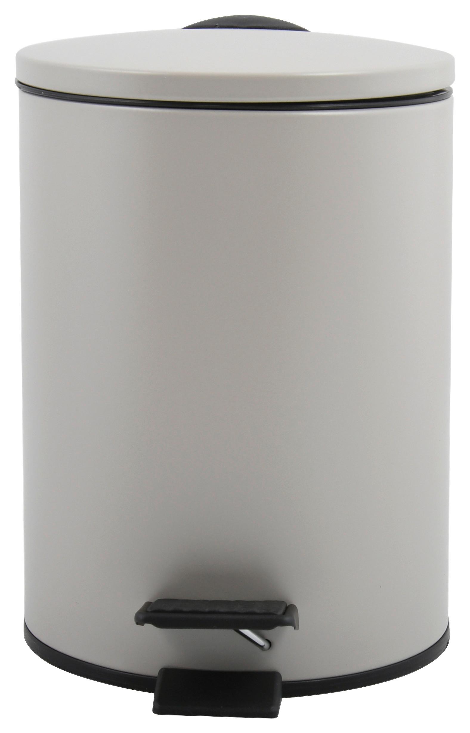 TRETEIMER ADELAR - Taupe/Schwarz, KONVENTIONELL, Kunststoff/Metall (16,80/16,80/22,80cm) - Spirella