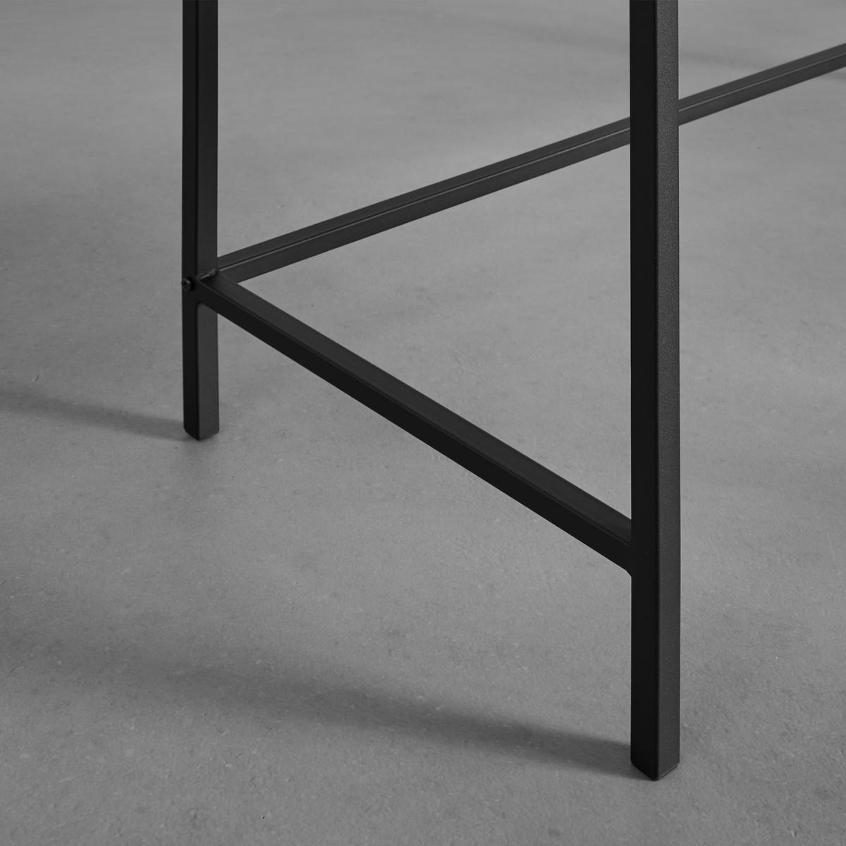 Psací stůl ANABELA dekor orech - černá/barvy vlašských ořechů, Moderní, kov (120/150/50/75cm) - Bessagi Home