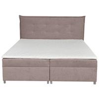 Boxspringbett mit Topper + Bettkasten180x200 cm Levie - Dunkelgrau/Silberfarben, Basics, Textil (180/200cm) - MID.YOU