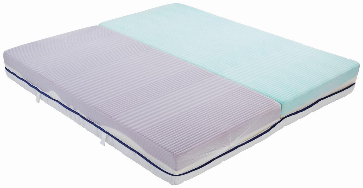 Komfortschaummatratze Ergo Duo 180x200cm Mittelfest - Weiß, Textil (180/200cm) - Primatex