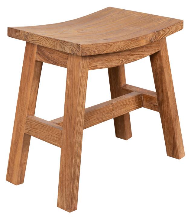 Gartenhocker Maira Teakholz - Basics, Holz (50/30/45cm) - Gardenson