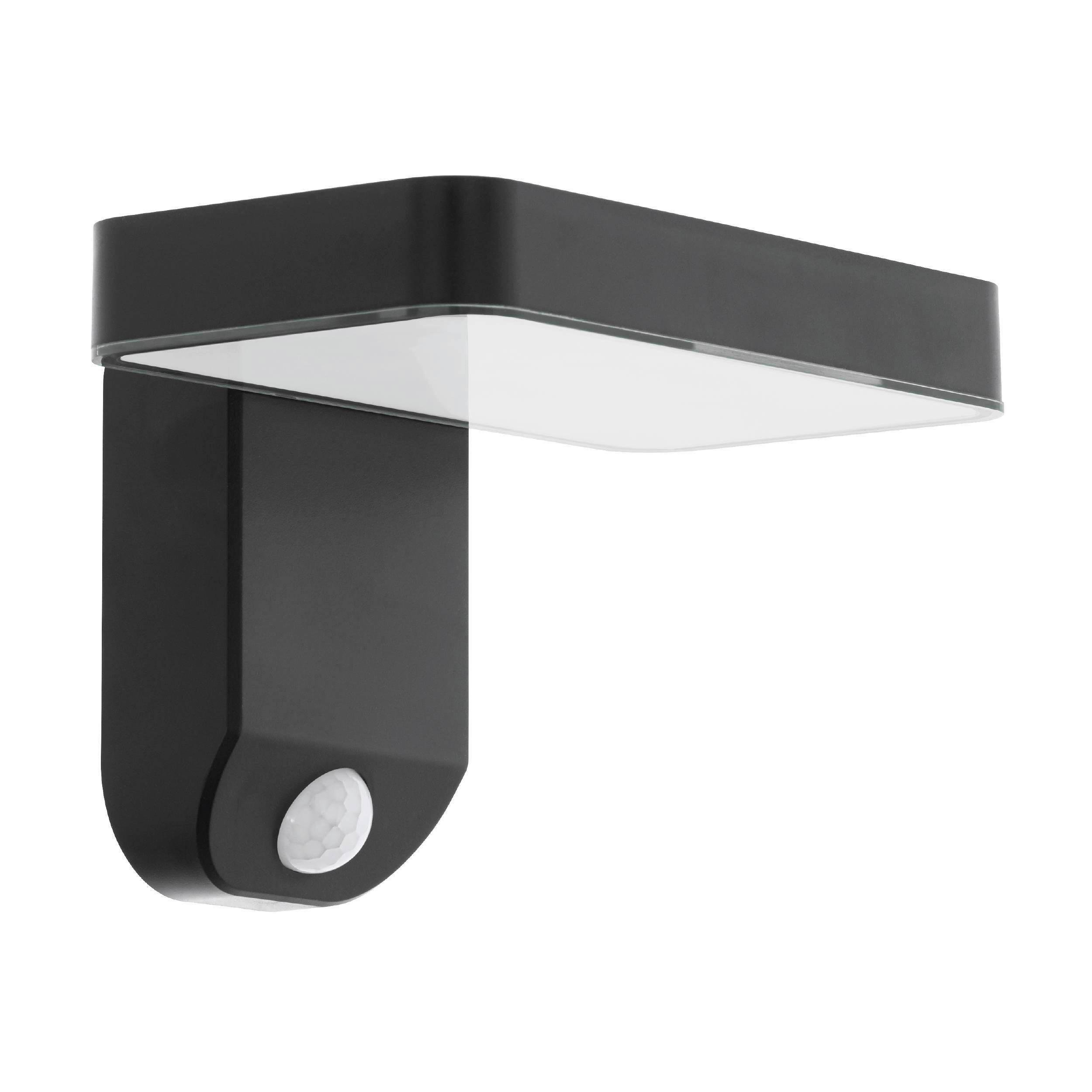 LED-Außenleuchte Pastion mit Bewegungsmelder 4,5w - Schwarz, Design, Kunststoff (18/12/13cm) - Eglo