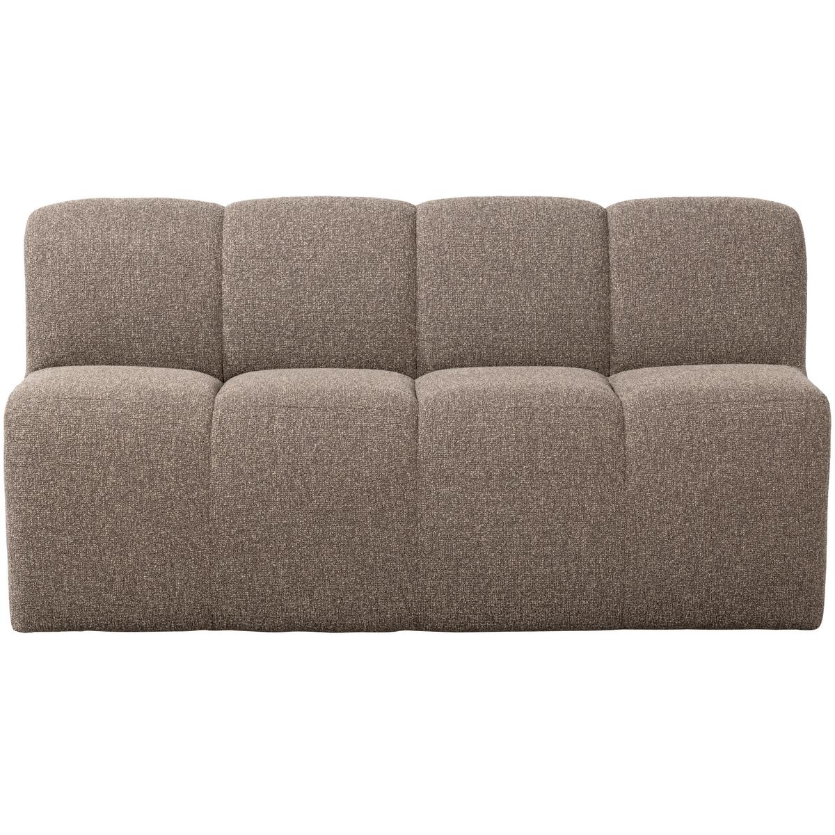 Sitzbank Mojo Braun B: 164cm - Schwarz/Braun, MODERN, Textil (164/83/73cm) - Livetastic