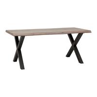 Jedálenský stôl RICO 180x90 cm - čierna/farba duba, Modern, kov/drevo (180/90/76cm) - Bessagi Home