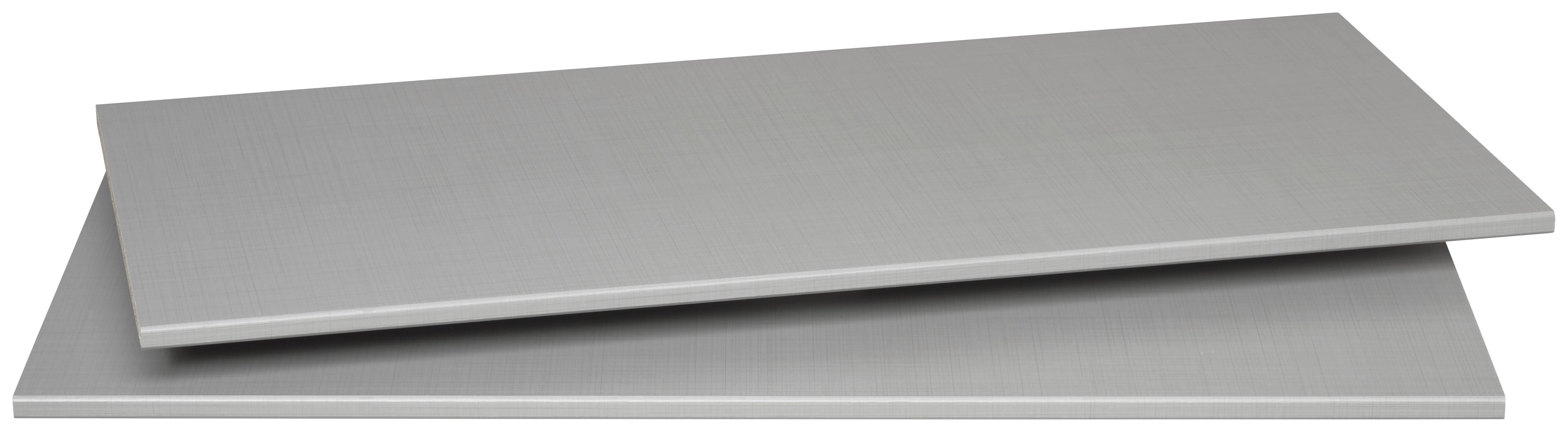 Einlegeböden 2er-Set für Schrank 87x1x50 cm - Grau, MODERN, Holzwerkstoff (87/1/50cm) - MID.YOU