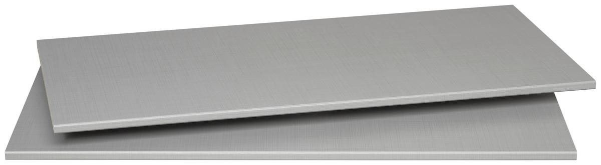 Einlegeböden 2er-Set für Schrank 87x1x50 cm - Grau, MODERN, Holzwerkstoff (87/1/50cm) - MID.YOU