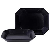 Schüsselset Steinzeug Shcwarz 2--Teilig. B/H: 22x17 cm - Schwarz, Basics, Keramik (22/17cm) - Creatable